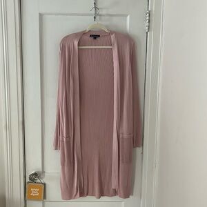 Pink ribbed cardigan